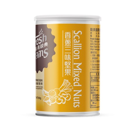 【長青穀典】香蔥三味堅果(80公克/罐)
